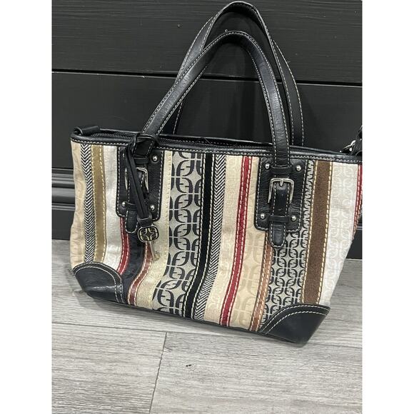 Fossil Genuine Purse Patchwork Multi-Color Block Keychain Handbag - Picture 2 of 8